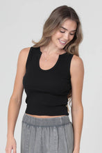 X2EG6-ASIS COTTON RIB KNIT U NECK TANK TOP: NAVY / S