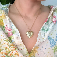 Nostalgic Heart Initial Open Locket Necklace: J