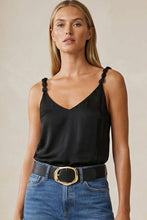Classic V-neck Tank Top With Strap Accent - SS: Papyrus / 3s-2m-1l