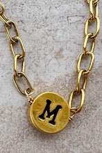 Circle Initial Pendant Necklace Gold: L