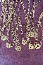 Circle Initial Pendant Necklace Gold: L
