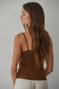 Black Knit V-Neck Cami Top