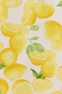 Lemon Shirred Neck Low Waist Dress