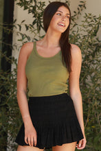 Black Embroidered Skort