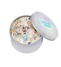 Unicorn Dreams Candle - Soy Candles Flower & Crystal Candles: 7.75oz Glass Jar