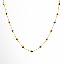 Petite Colored Clover Necklace: Blush Pink