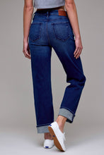 Dark Wash Cuffed Stretch 31" Inseam Straight Jean