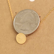 Solid Circular Pendant Necklace: R
