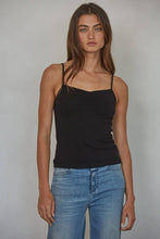 Black Knit V-Neck Cami Top