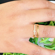Forever Double Cross Ring: Silver