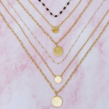 Disc & Beaded Chain Necklace Set Of 3: Clear