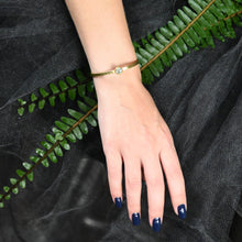 Thin Brass Cuff w/ Picture Image (Deco Eye)