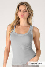 NS8258 - Vintage Reversible Ribbed Tank: Vintage Mist Teal