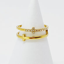 Forever Double Cross Ring: Silver