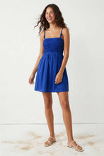 Smocking Mini Dress Capri Blue