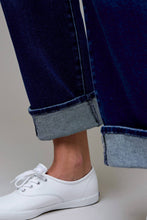 Dark Wash Cuffed Stretch 31" Inseam Straight Jean