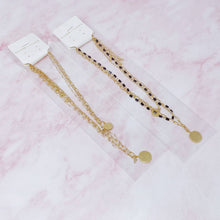 Disc & Beaded Chain Necklace Set Of 3: Clear