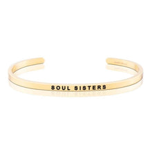 Soul Sisters - inspirational mantraband® cuff bracelet: Yellow Gold / Original