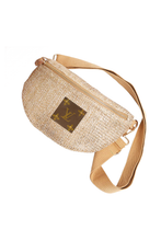 Upcycled Textured Sling Bag: Silver