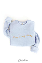 FOREVER CHASING SUNSETS  Graphic Sweatshirt: VINTAGE WHITE LONG SLEEVE / XL