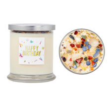 Sweet Scented Candles, Handmade Soy Candle, Crystal Candle: Happy Birthday / 12oz Glass Jar