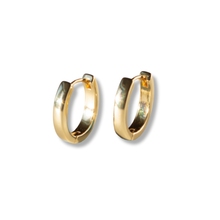 Tarnish Resistant Gold Oval Hoop Earrings