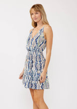 Surplice Smocked Mini Dress