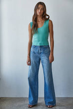 S1187N | Double Layered Seamless Top: Prussian Blue / SM