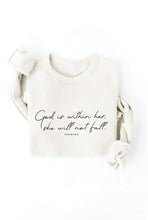 GOD IS WITHIN HER Graphic Sweatshirt: DARK H. SAGE / M