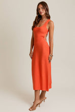 Creamsicle Sleeveless Square Neck Midi Dress