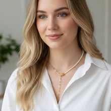 Pearl & Chain Harmony Necklace – Modern Contrast Design
