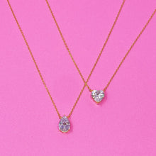 Dream It Solitaire Pendant Necklace: Heart Stone