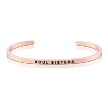 Soul Sisters - inspirational mantraband® cuff bracelet: Yellow Gold / Original