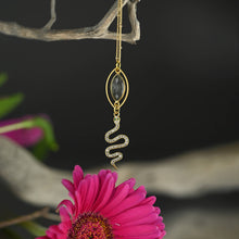 Snake Pyrite necklace