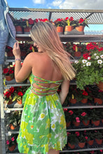 Hoku Mini Dress: Watercolor Dreams Green / One Size