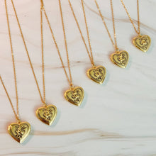 Nostalgic Heart Initial Open Locket Necklace: K