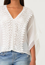 Sheer Crochet Boxy Kimono Top