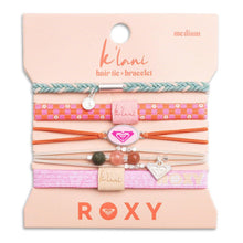 "Roxy Pink Tropics" Pink & Coral Island Vibe Hair Tie Bracelets: Medium