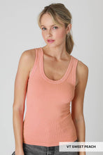 NS8258 - Vintage Reversible Ribbed Tank: Vintage Smoky Olive