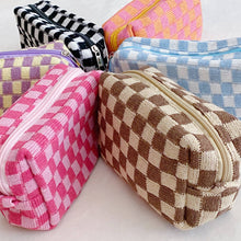 Check Yourself Cosmetic Bag: Red White
