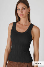 NS8458 - Reversible Lace Textured Tank Top: 2246 French Roast