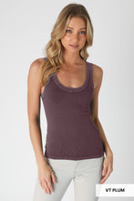 NS8258 - Vintage Reversible Ribbed Tank: Vintage Mist Teal