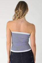 Modal Striped Tube Top Navy White