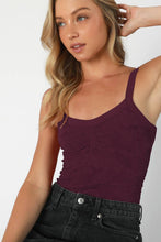 NS8318 - Lace V Neck Top: 2245 Chili Oil