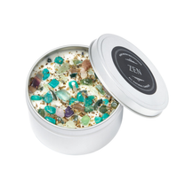 Zen Candle - Soy Candles - Herb, Flower, & Crystal Candle: 7.75oz Round Glass
