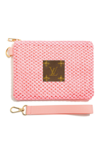 Upcycled Crochet Wristlet: Pink