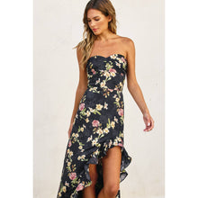 My Darling Asymmetrical Hem Maxi Dress: BLACK / S-M-L(3-2-1)