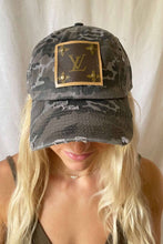 Up-Cycled Black Camo Cap
