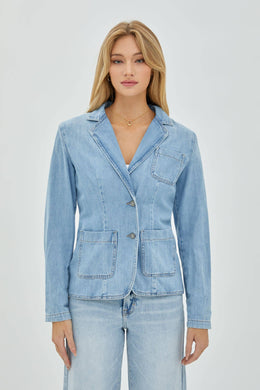 LIGHT WASH DENIM BLAZER